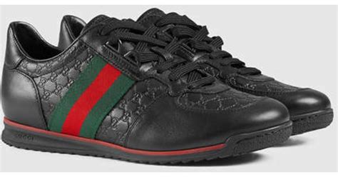 Gucci Leather Sl73 Sneakers In Black 